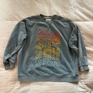Billabong kids Blue crew neck sweatshirt size small